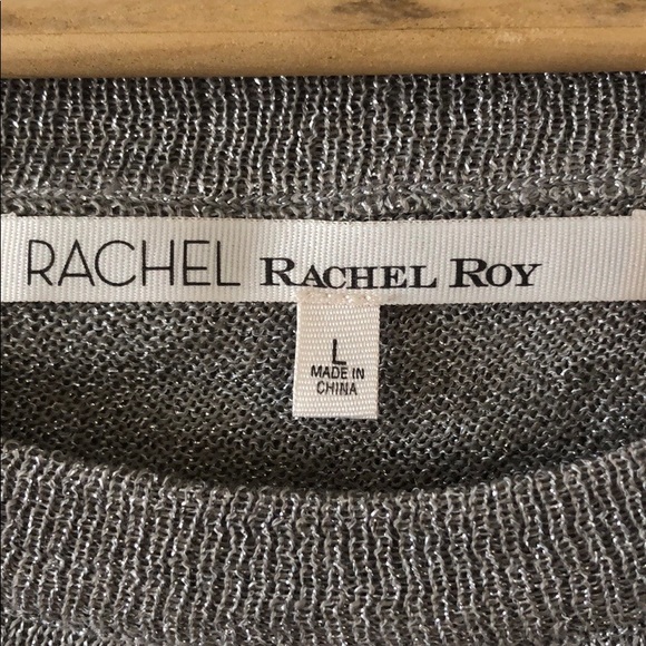 RACHEL Rachel Roy Shimmer Open Back Sweater Large - Picture 6 of 8
